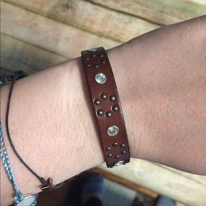 Faux Brown leather bracelet